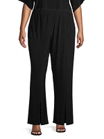 Summer Social Split-Hem Flared Pants