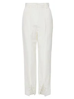 Zita Split-Hem Tapered Pants