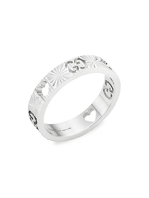Icon 18K White Gold Star Ring