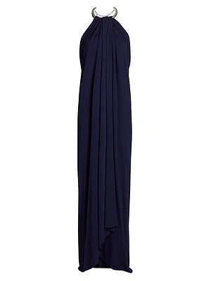 Jersey Halter Necklace Dress
