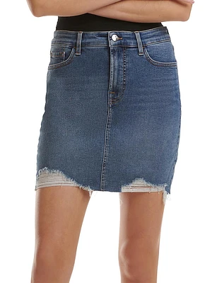 Bloom Denim Pencil Skirt
