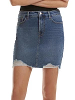 Bloom Denim Pencil Skirt
