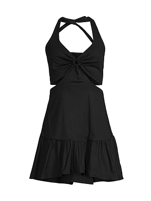 Ariel Cotton Blend O-Ring Minidress