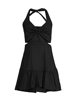Ariel Cotton Blend O-Ring Minidress
