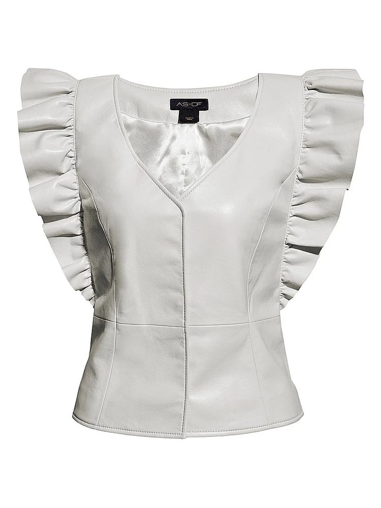 Sylvia Recycled Leather Top