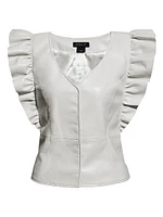 Sylvia Recycled Leather Top
