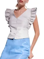 Sylvia Recycled Leather Top