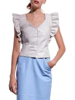 Sylvia Recycled Leather Top