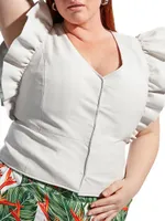 Sylvia Recycled Leather Top
