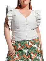 Sylvia Recycled Leather Top