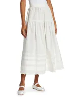 Sebastiane Tiered Cotton Maxi Skirt