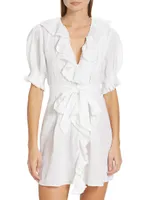 Piper Belted Ruffled Minidress
