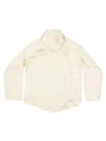 Logo Letters All Over Hooded Blouse