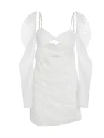 Jean Twisted Semi-Sheer Minidress