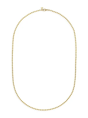 Florence86 Large 18K Yellow Gold Ball Chain Necklace