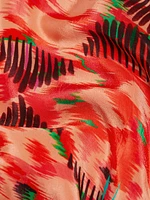 Chalten Isabel Global-Print Crepe Bias-Cut Slipdress