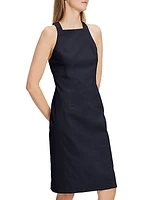 Linen-Blend Dress