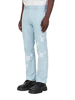 Singing Doves Wide-Leg Wool Pants