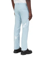 Singing Doves Wide-Leg Wool Pants