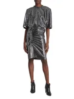 Shiny Flou Dolene Midi Skirt