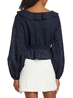 Ruffled Eyelet Blouse