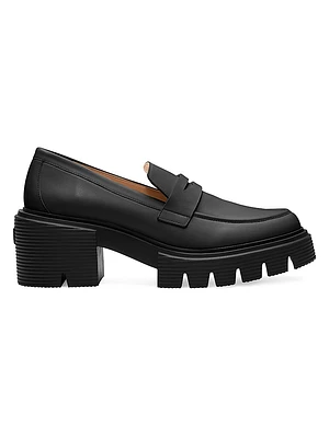 Soho Leather Lug-Sole Penny Loafers