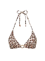Turtles Leopard String Bikini Top