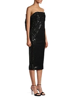 Loulou Sequined Bow-Back Midi-Dress