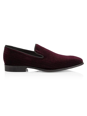 COLLECTION Dotted Velvet Loafers