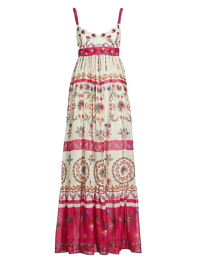 Naki Printed Linen Maxi Dress