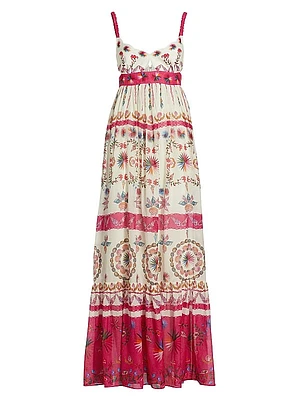 Naki Printed Linen Maxi Dress