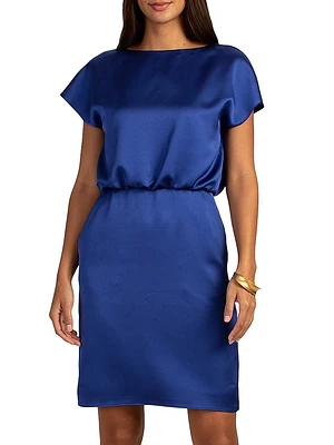 Amuse Satin Cocktail Dress