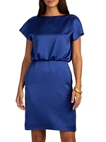 Amuse Satin Cocktail Dress