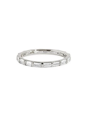 Eternity Bands 14K Gold & 0.78 TCW Lab-Grown Diamond Baguette Bar Band