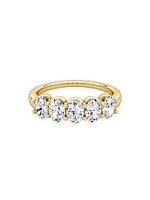 Eternity Bands 14K Gold & 1.25 TCW Lab-Grown Diamond Five-Stone Oval Band