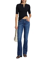 Mid-Rise Stretch Boot-Cut Jeans