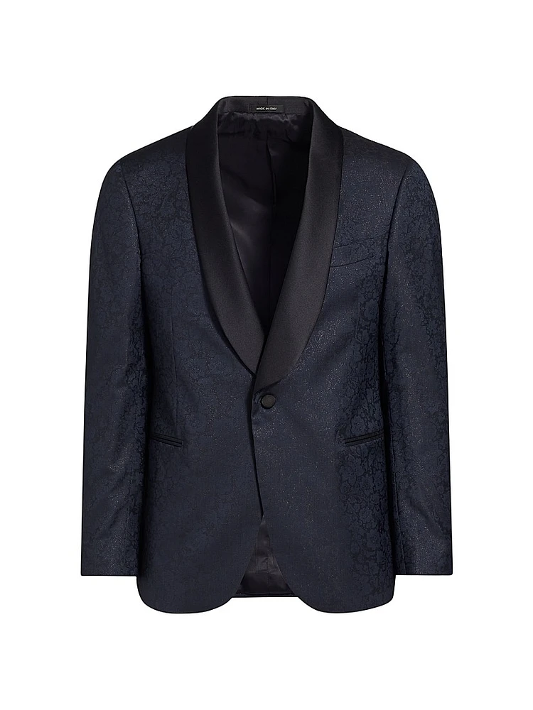 COLLECTION Sparkle Floral Wool-Blend One-Button Suit Jacket
