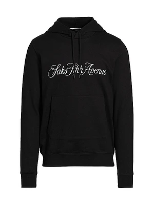COLLECTION Logo-Embroidered Cotton Hoodie