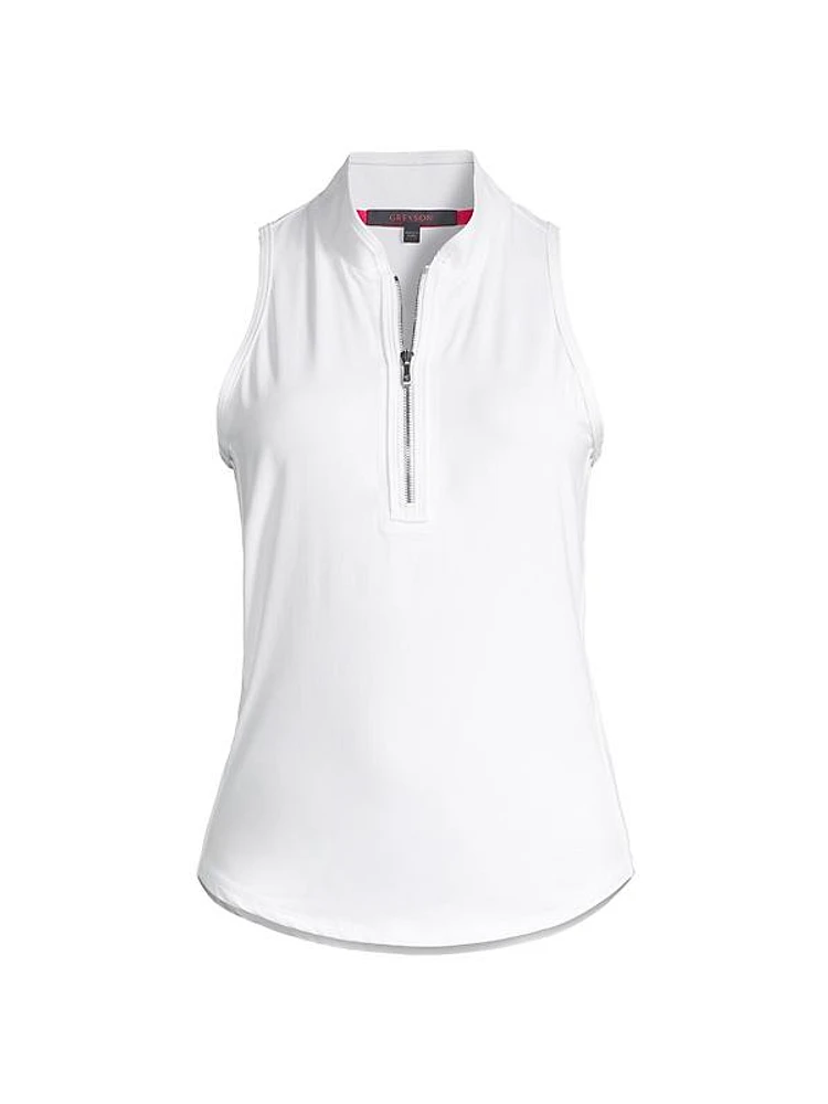 Vesta Sleeveless Half-Zip Top