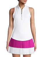 Vesta Sleeveless Half-Zip Top