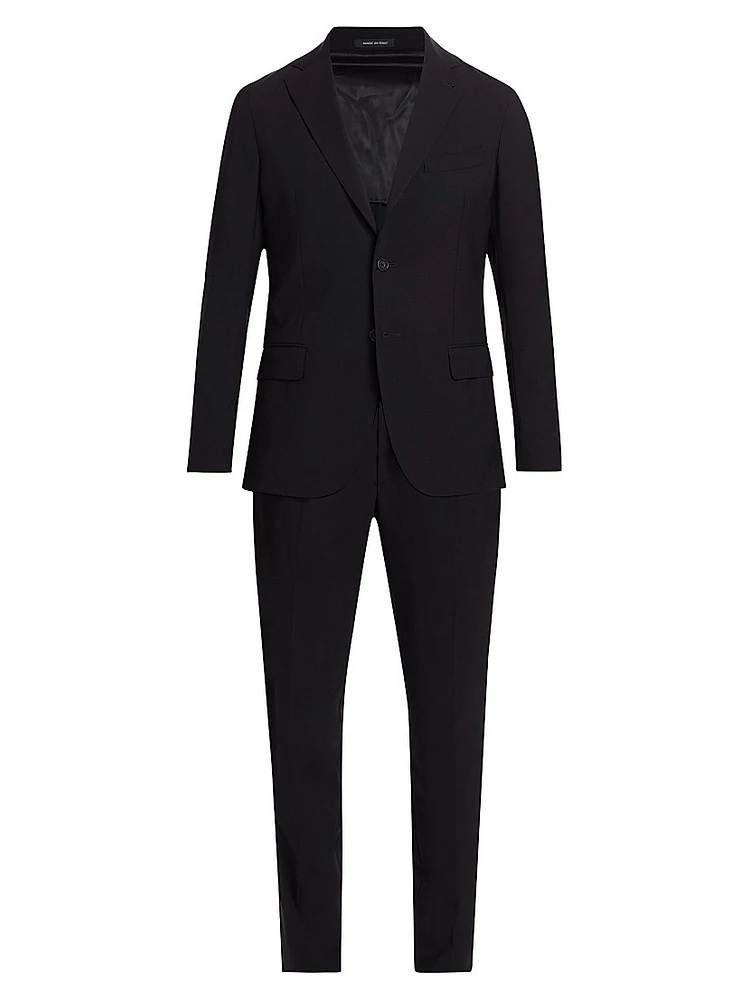 Slim-Fit Wool Single-Breasted Suit