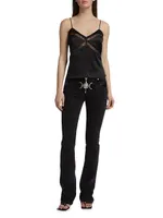 Silk Lace-Paneled Camisole