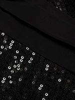 Sequined Cut-Out Slip Midi Dress