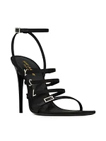 Jerry Sandals Crepe Satin and Rhinestones