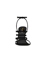 Jerry Sandals Crepe Satin and Rhinestones