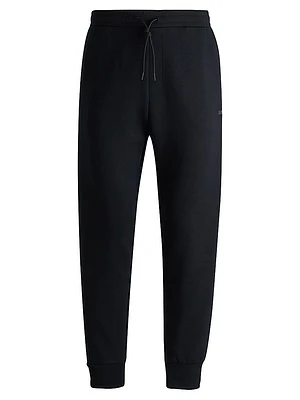 Stretch-Cotton Tracksuit Bottoms with Logo Print