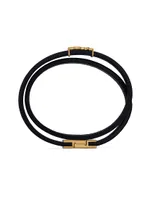 Opyum Double Wrap Bracelet Leather and Metal