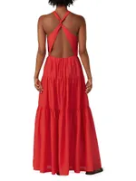 Emmeline Silk-Blend Tiered Maxi Dress