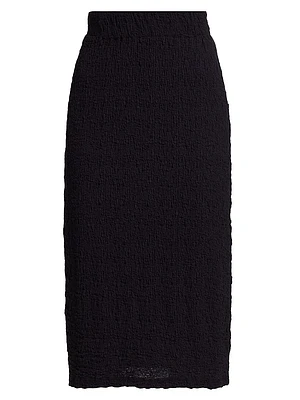 Textured Midi-Skirt
