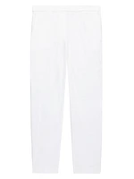 Treeca Linen Slim-Leg Cropped Pants